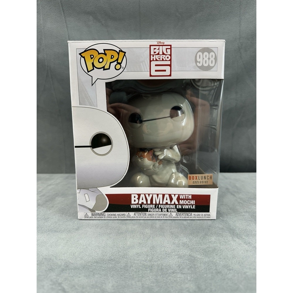 Funko Pop Big Hero 6 Baymax Mochi #988‎ Vinyl Figure Disney Box Lunch Hairy Baby